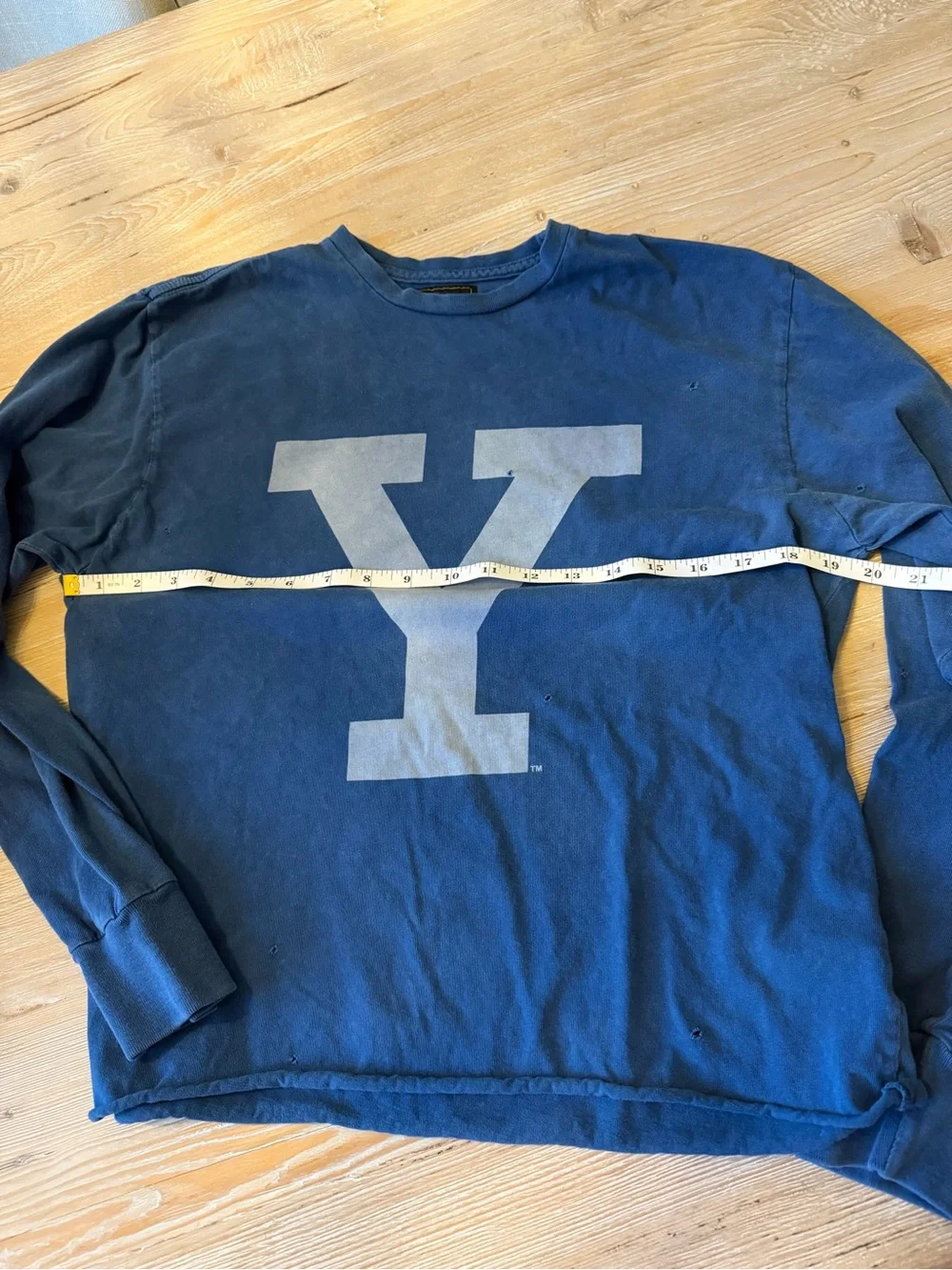 Free People Original Retrobrand Super RARE Yale Blue Long Sleeve Tee